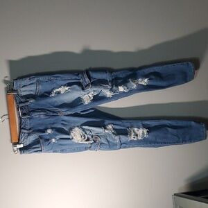 AP BLUE by Aphrodite Jeans Womens Size 13 Blue Destroyed Cargo Comfy